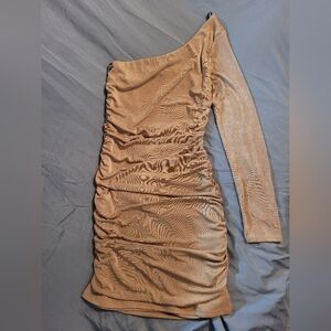 Forever 21 One-Shoulder Tan Dress